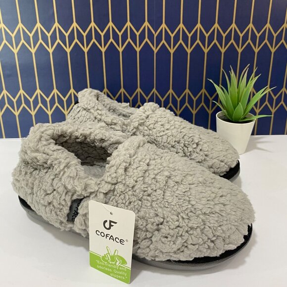 COFACE Womens Slippers Fuzzy Fluff Memory Foam Soft Plush Sherpa Fleece Lined - Picture 2 of 8